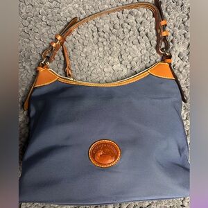 Dooney & Bourke Blue and Brown Shoulder Bag
